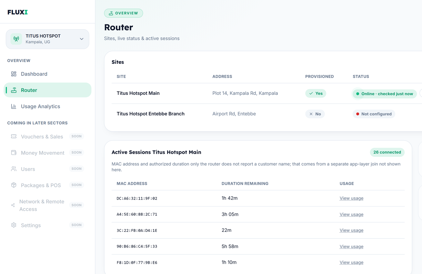 Real-Time Session Monitoring